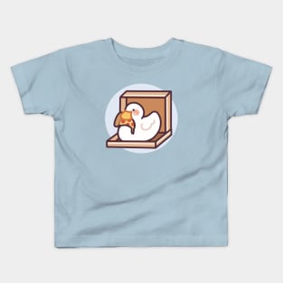 Duckie Got the Last Pizza Kids T-Shirt